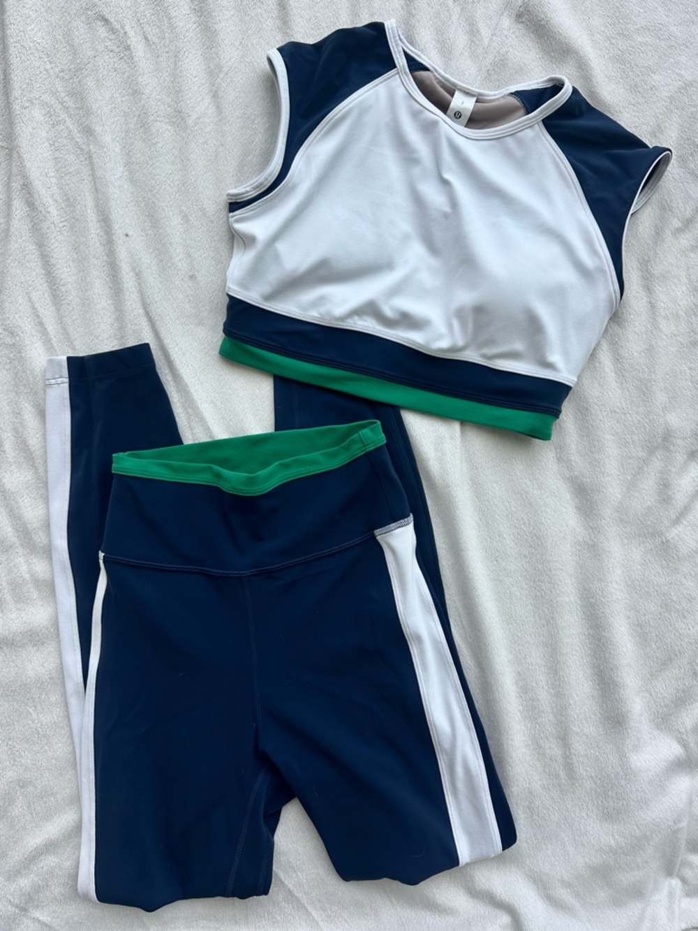 Lululemon Leggings + Top Set Nulu Cropped Shirt High Rise Tight 25” Retro Remix